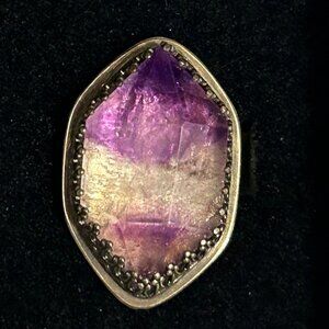 Soliloquy Jewelry by Kerin Scales Hourglass Amethyst Ring NWOT